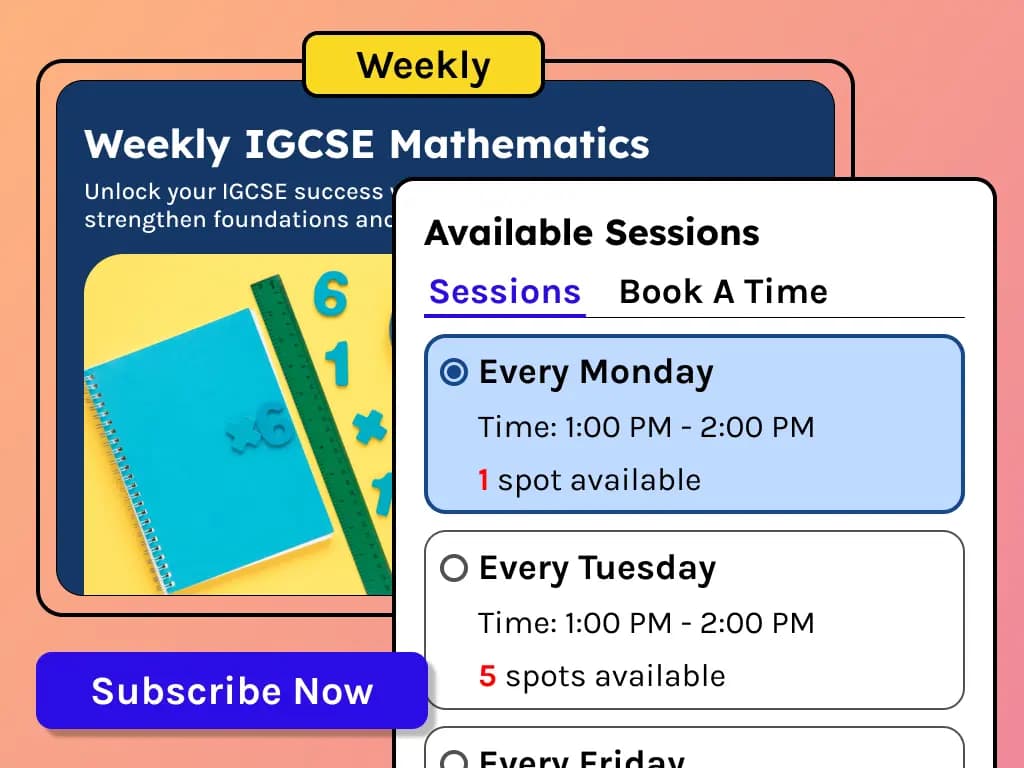 Class type - Weekly Class
